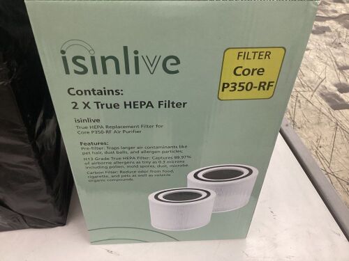 Lot of (12) isinlive True HEPA Replacement Filter for Core P350-RF Air Purifier, 2 Pack  - Lot 656