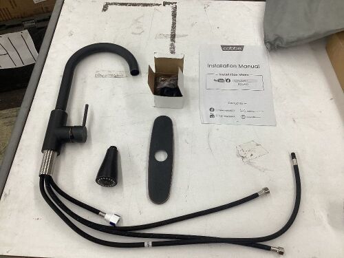 Black Single Handle Kitchen Faucet  - Lot 400