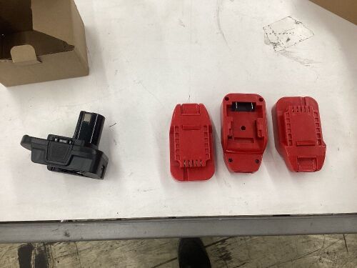 Lot of (3) Battery Adapter for Craftsman 20V Cordless Tools & (1) Battery Adapter for RYOBI 18V Cordless Tools - Use DEWALT 20V MAX Batteries  - Lot 641