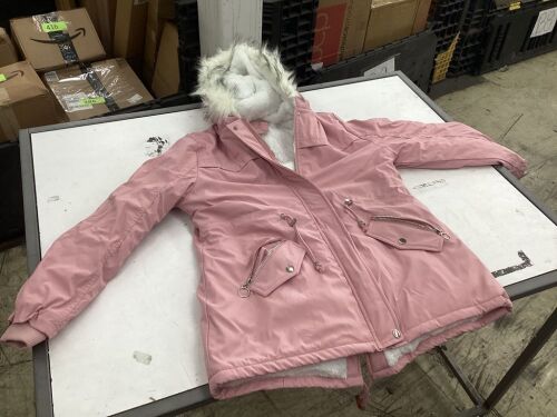 Pink Coat with Hood, XL - Lot 658