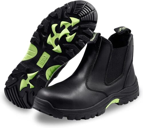 RAEWTOOF Men's Steel Toe Waterproof Slip Resistant Work Boots, Size 10.5  - Lot 758
