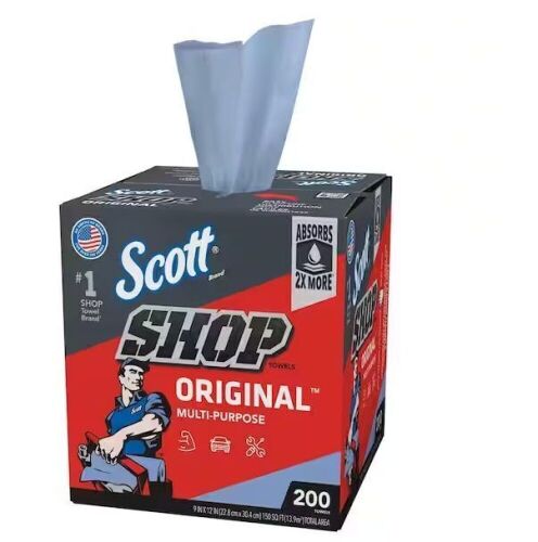 Lot of (2) Scott Blue Pop-Up Box Shop Towels (200/Box)  - Lot 520