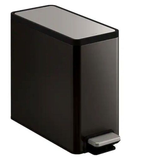 Kohler 2.5 Gal. Black Stainless Slim Trash Can  - Lot 550