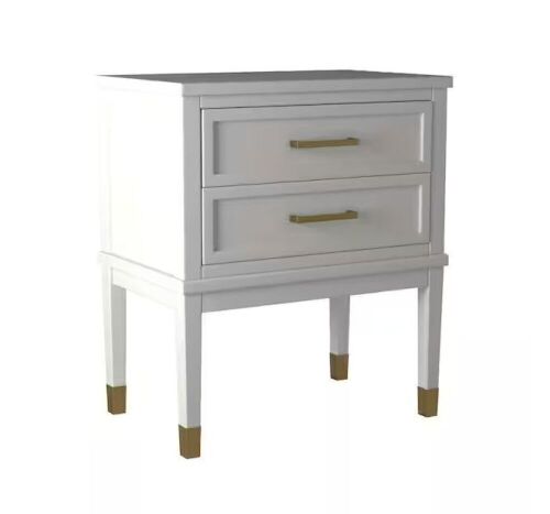 Brody 28 in. H x 24 in. W x 16 in. D Side Table in White  - Lot 101