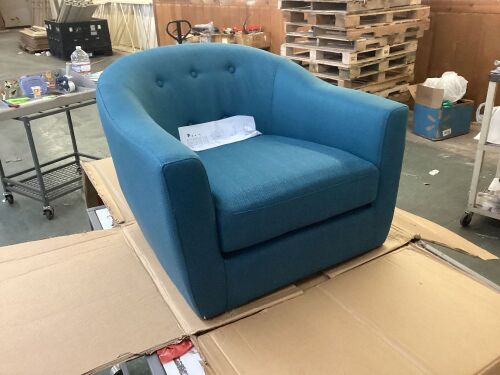 Homelegance Lucille Accent Chair in Blue - Lot 97