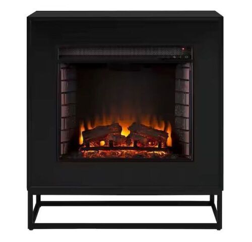 Celesta 33 in. Electric Fireplace in Black  - Lot 72