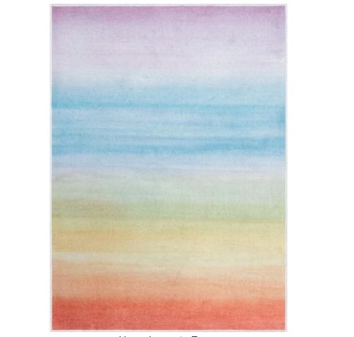 Sunrise Modern Kids Multi Color 3 ft. 3 in. x 5 ft. Machine Washable Flat-Weave Area Rug - Lot 630