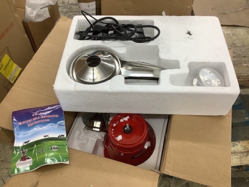 VEVOR Stainless Steel Electric Milk Cream Centrifugal Separator, 25 Gal/H & 100L/H, 110-240V  - Lot 262