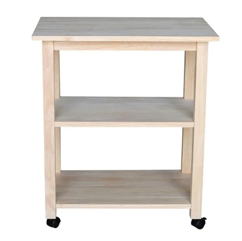 Unfinished Microwave Cart with Shelves - Lot 398
