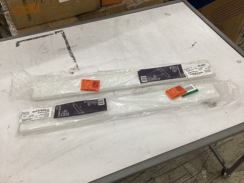 Lot of (2) Hampton Bay Westfield 3 in. W x 31 in. H x 0.75 in. D Cabinet Filler Strip in Feather White - Lot 352
