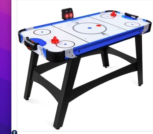 Air Hockey Table w/ 2 Pucks, 2 Paddles, LED Score Board - 58in $209.99 - Lot 101