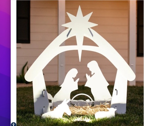 Christmas Nativity Scene Yard Decoration w/ Water Resistant PVC - 4ft $149.99 - Lot 103