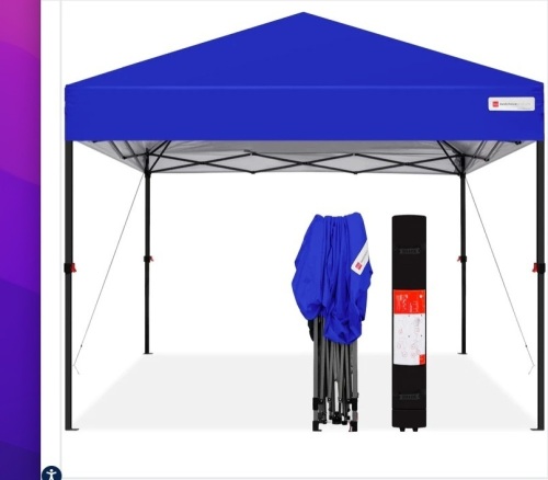 One-Person Setup Instant Pop Up Canopy w/ Wheeled Bag - 10x10ft $209.99 - Lot 104