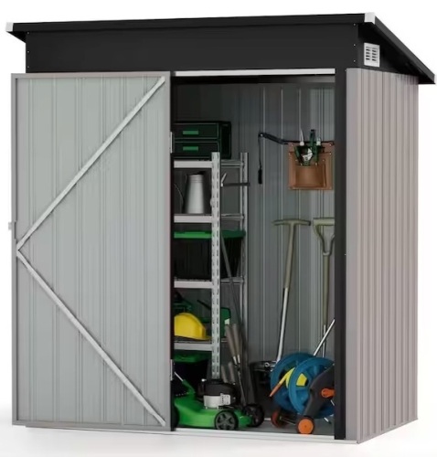 5 ft. W x 3 ft. D Metal Storage Shed for Garden and Backyard (15 sq. ft.) - Lot 274