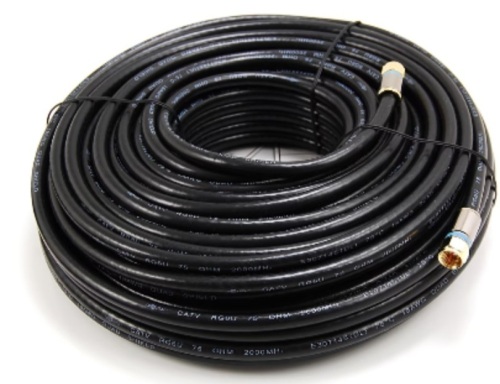 Commercial Electric 100 ft. RG-6 Black Quad Shielded Coaxial Cable - Lot 181
