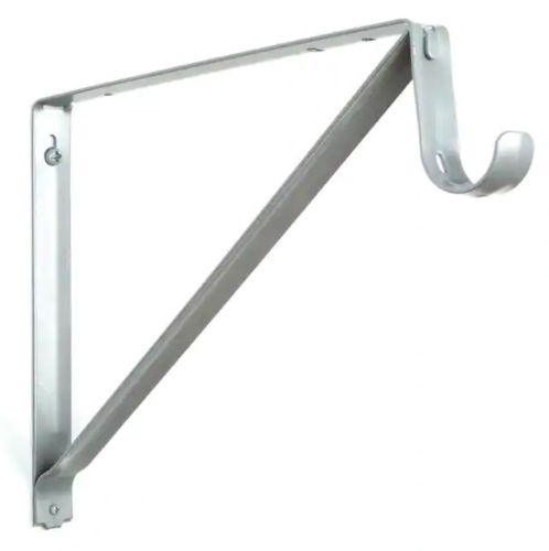12.5 in. L x 1 in. W x 9.5 in. H Steel Platinum Shelf Bracket and Rod Bracket. Lot of 10 - Lot 226