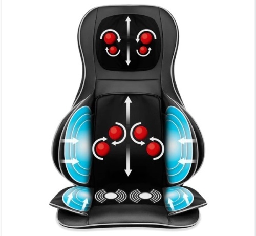 Air Compression Shiatsu Neck & Back Massager Seat w/ Heat, Rolling Massage - Lot 123