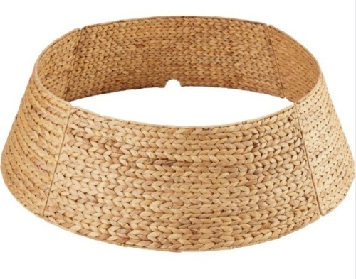Woven Hyacinth Christmas Holiday Tree Collar - 42in - Lot 125