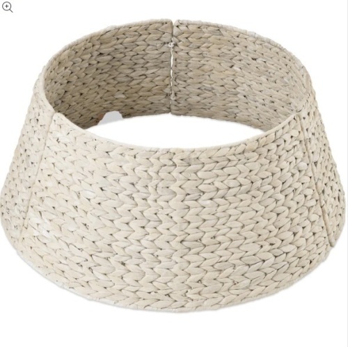 Woven Hyacinth Christmas Holiday Tree Collar - 24in - Lot 138