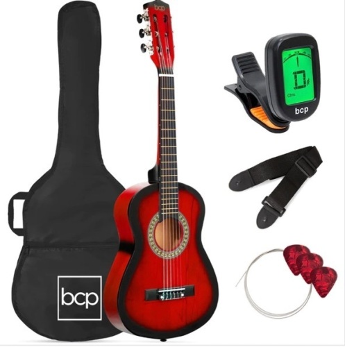 Kids Acoustic Guitar Beginner Starter Kit with Carrying Case - 30in - Lot 320