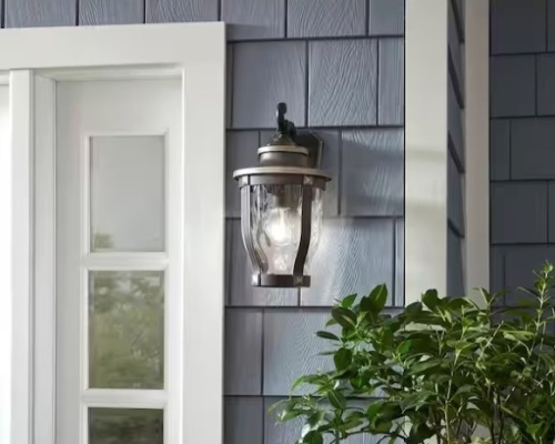 2 x McCarthy 14.88 in. 1-Light Bronze Outdoor Wall Lantern Sconce $109.00 x 2 =$318.00 - Lot 707