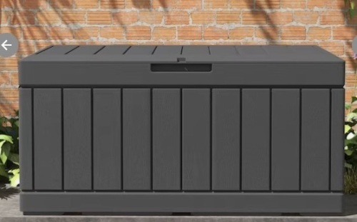 46.4-in L x 20.8-in 82-Gallons Black Plastic Deck Box - Lot 279