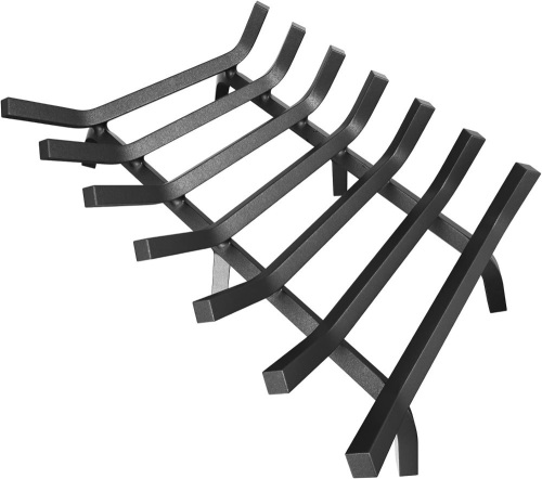 Mr Ironstone Fireplace Grate 30 inch Solid Steel Heavy Duty Firewood Log Burning Rack Fire Grates for Outdoor Kindling Tools Pit Indoor Fireplace Log Holder Wrought Iron Wood Stove - Lot 811