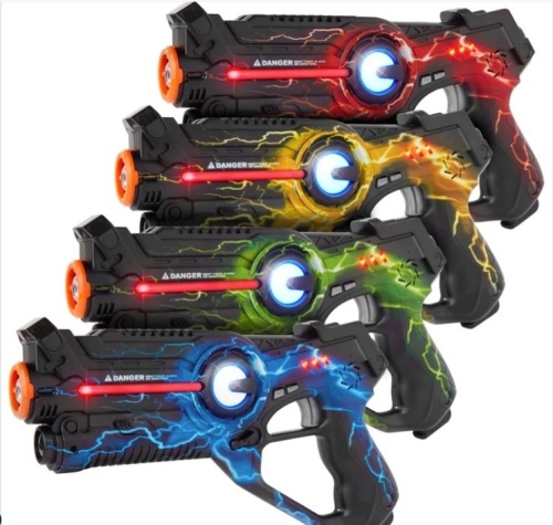 Set of 4 Infrared Laser Tag Blasters for Kids & Adults w/ 4 Settings $89.99 - Lot 347
