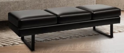 Vineego Modern Black Accent Bench 59.8-in x 18.5-in $115.99 - Lot 297