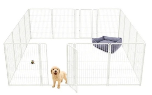 FXW Homeplus Dog Playpen Indoor, 16 Panels 40" Height Dog Fence Exercise Pen for small Dogs, inside Pet Puppy Playpen $239.99 - Lot 352