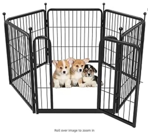 FXW Rollick Dog Playpen, 24" Height for Puppies/Small Dogs, 6 Panels - Lot 371