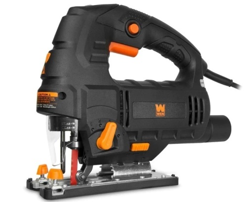 WEN 33606 6.6-Amp Variable Speed Orbital Jig Saw with Laser and LED Light - Lot 384