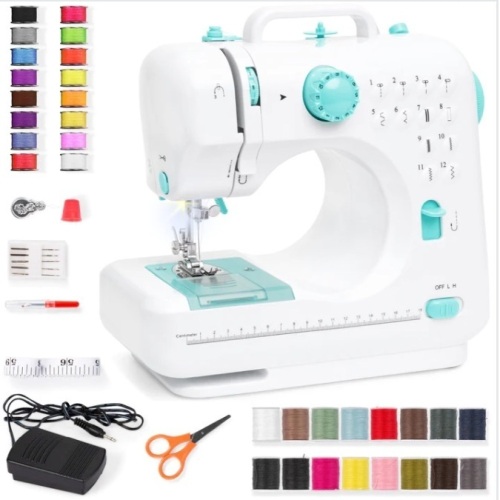 6V Portable Foot Pedal Sewing Machine w/ 12 Stitch Patterns $99.99 - Lot 421