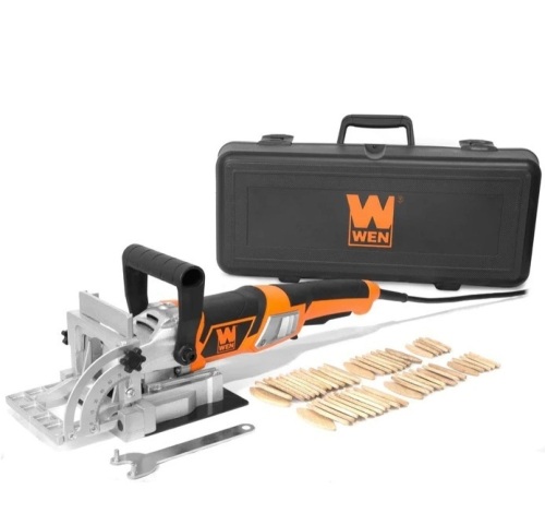 WEN JN8504 8.5-Amp Plate and Biscuit Joiner with Case and Biscuits - Lot 478