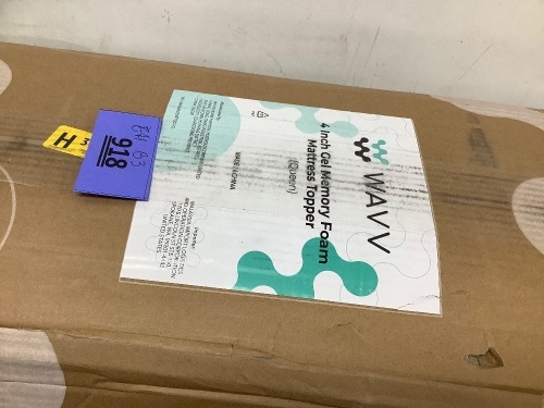 4 Inch Gel Memory Foam Mattress Topper (Queen) - Lot 918