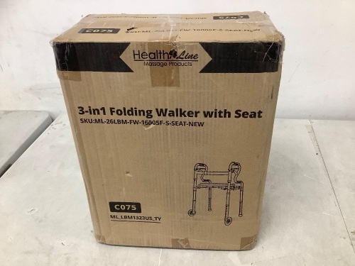 3-in1 Folding Walker with Seat - Lot 993