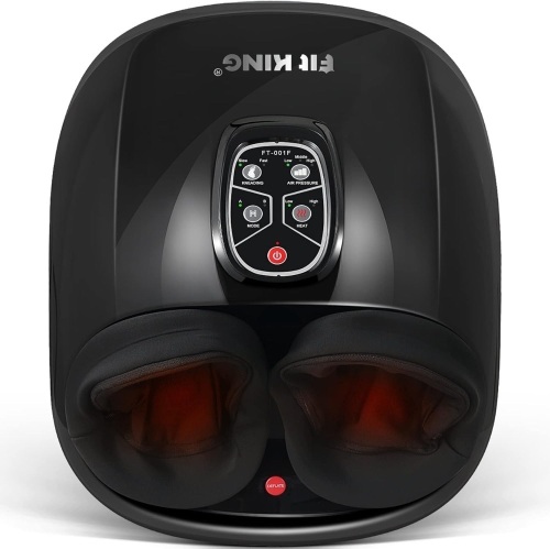 FIT KING Shiatsu Foot Massager Machine with Heat Deep Kneading Foot Reflexology Massager for Foot Relaxation & Pain Relief FT-001F - Lot 1079
