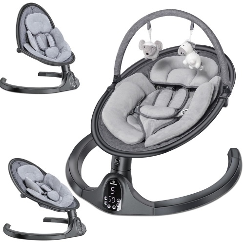 BabyBond Baby Swings for Infants to Toddler | Bluetooth Baby Swing with 3 Seat Positions | 5 Natural Sway Motion | Bluetooth Music | 5-Point Harness | Includes Remote Control - Lot 1081