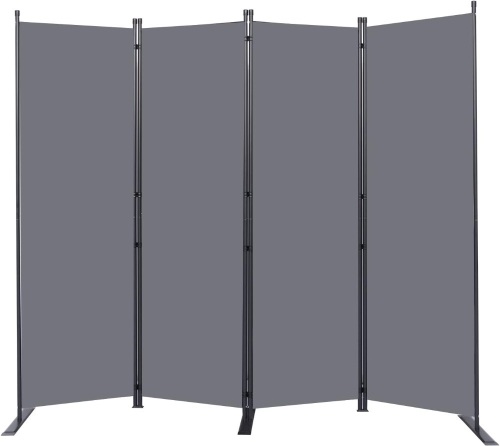 Room Divider 6FT Portable Room Dividers and Folding Privacy Screens, 88'' W Fabric Divider for Room Separation, 4 Panel Partition Room Dividers Freestanding Wall Divider Screen for Dorm Studio Office - Lot 1084