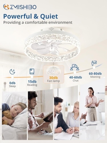 Ceiling Fans with Lights, Low Profile Ceiling Fan with Light and Remote, Flush Mount Ceiling Fan, Reversible, Dimmable, Noiseless, 15.7 inch Small Ceiling Fans for Bedroom, Indoor Use - White - Lot 1088