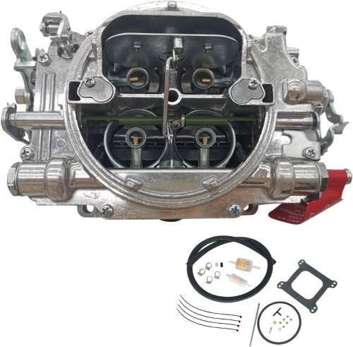1404 Carburetor Performer 500 CFM 4 Barrel Square Bore with Air Valve Secondary Manual Choke Carburetor Replacement for Chevy 305 Engine NO EGR - Lot 1137