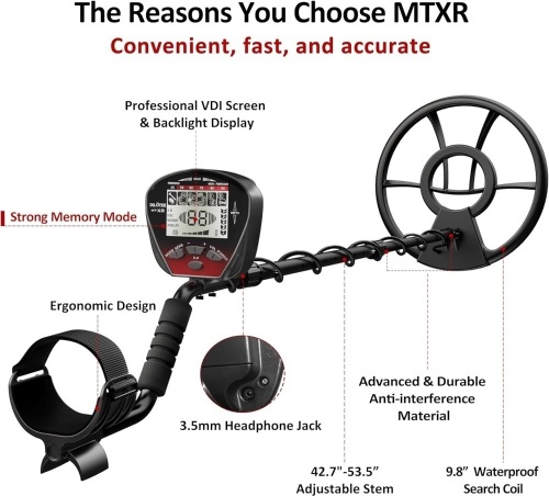 DR. OTEK Metal Detector for Adults Professional, Pinpoint Metal Detector - Lot 1006