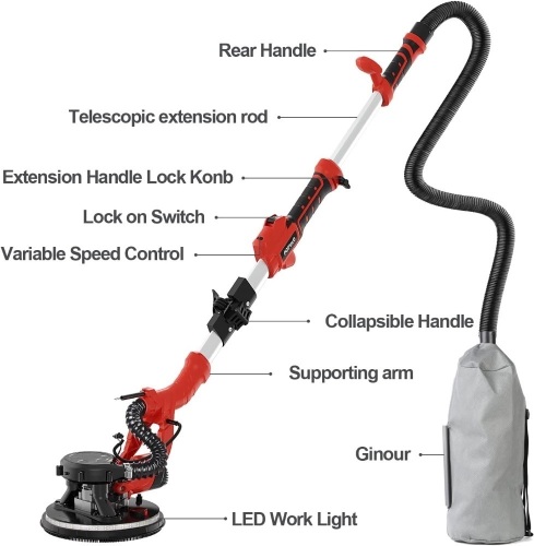 POPULO Drywall Sander, 810W 07A - Lot 1100