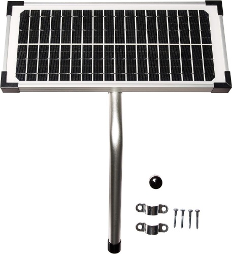 10 Watt Solar Panel Kit (FM123) for Mighty Mule Automatic Gate Openers,Black Cell - Lot 1144