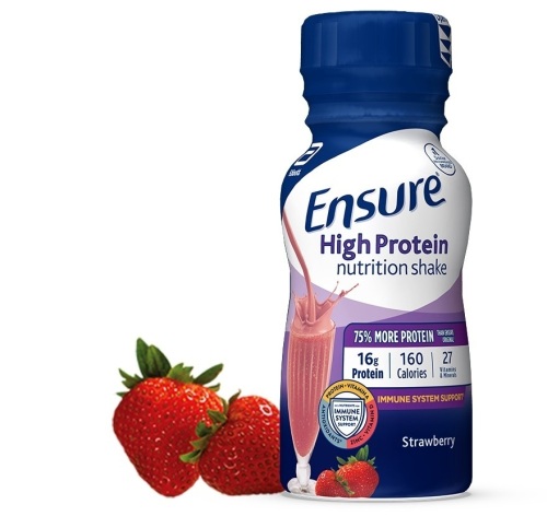 Ensure High Protein Strawberry Nutrition Shake (24 - 8 FL OZ Bottles) - Lot 1104