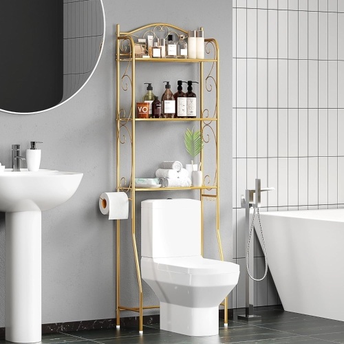 HOME BI Over The Toilet Storage,3-Tier Bathroom Storage Rack - Lot 1113