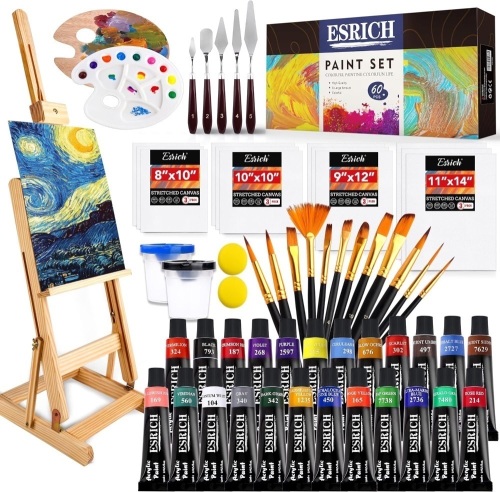ESRICH 60pcs Acrylic Paint Set - Lot 1115