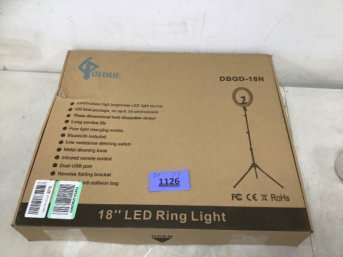 18" LED Ring Light - Lot 1126