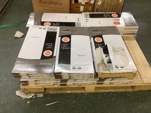 Pallet of (28) Cases of TrafficMaster Seashore Wood 4 MIL x 12 in. W x 24 in. L Peel and Stick Water Resistant Vinyl Tile Flooring (20 sqft/case)  - Lot 27