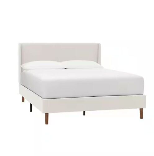 StyleWell Handale Ivory Queen Upholstery Mid Century Platform Bed - Lot 59